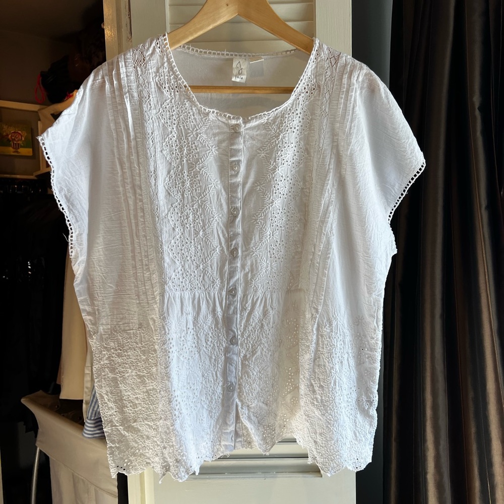 Joie Eyelet Boho Shirt